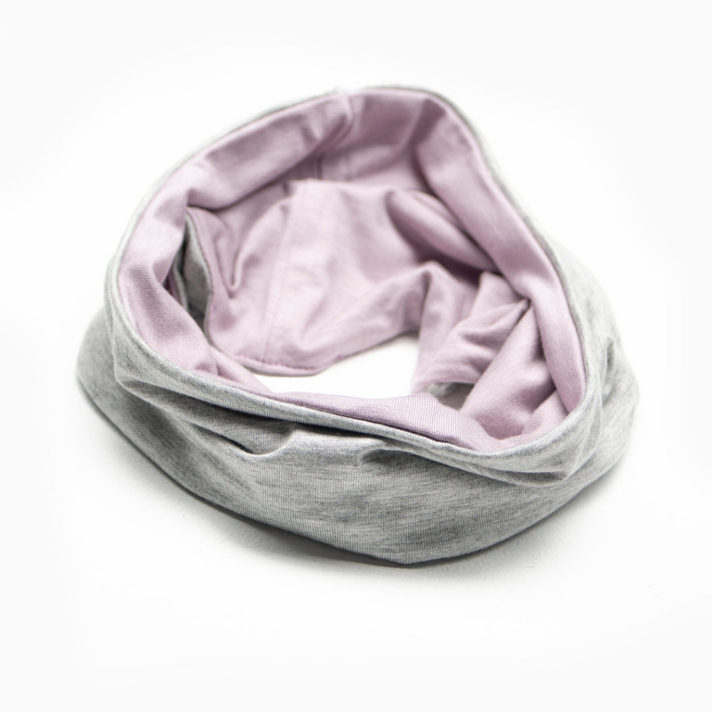 Unisex Headband Gaiter Dust Mask Sweatband Yoga Double-Layered Lavender Gray NEW